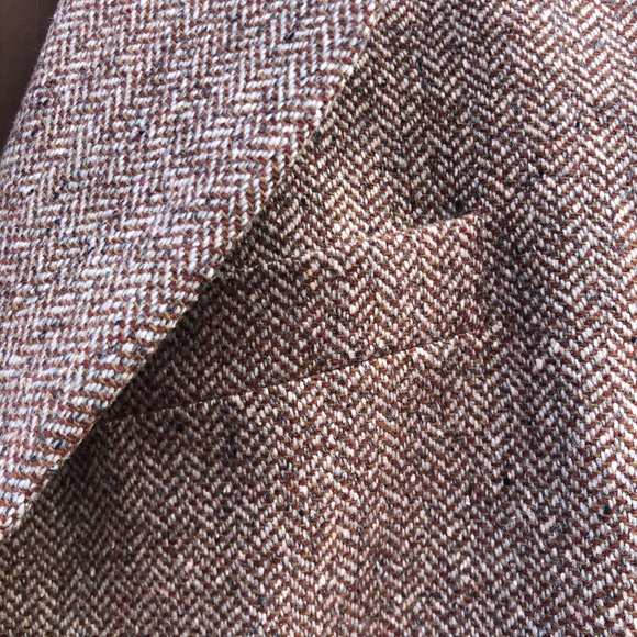 Talbots Herringbone Tweed Wool Beautiful Suit Blazer Career Jacket Like New 2 - Picture 7 of 15